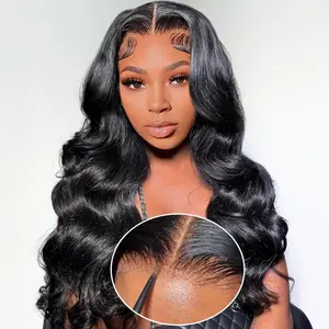 9x6 7x5 6x4 Body Wave Glueless Wig Human Hair HD Transparent Lace Melt All Skins 150% Density Lace Closure Human Hair Wigs Ready to Wear No Glue Needed Raw Hair Natural Hairline
