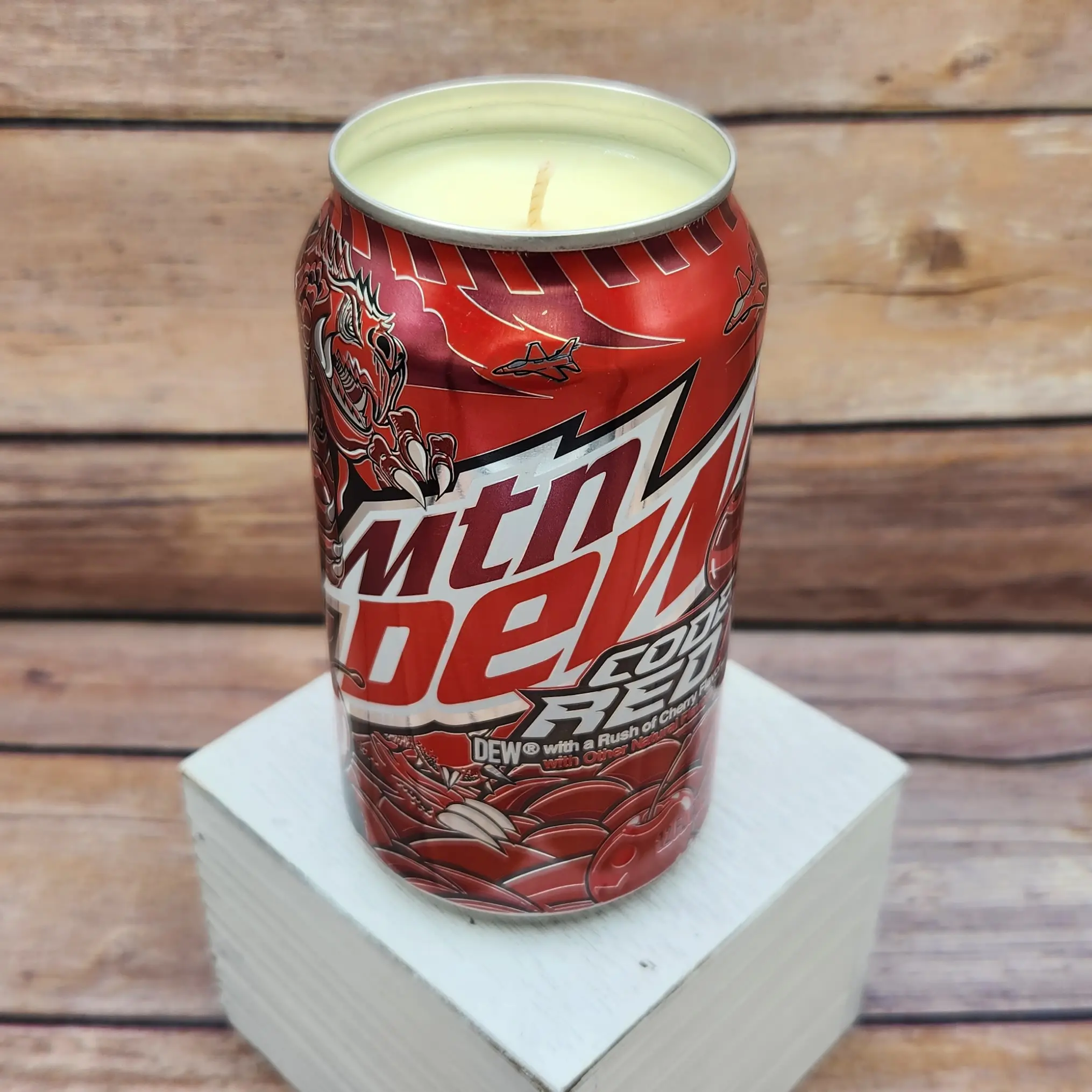 716 Candle Co Soy Candle - Mountain Dew Code Red Soda Pop Can Soy Wax Candle Smells just like it