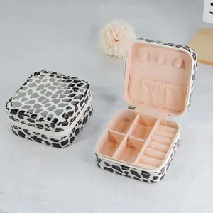 Gift leopard print jewelry box 2 women's accessories high-end necklace earrings earrings ring jewelry box