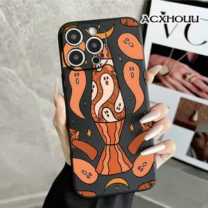 Stylish Soft Case for iPhone11/12/13/14/15/16/plus/promax/x/xs/xr/xsmax Case Ghost Lava Lamp Lightweight, Anti-Scratch, Perfect for Everyday Use