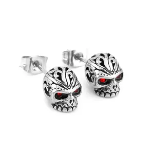 Skull Stud Earrings for Men Women