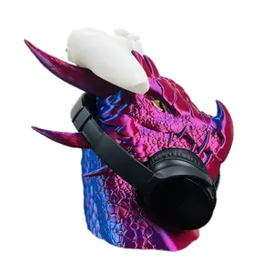 EnigmaLayer Labs - Dragon bust stand for Headphone and Controller Stand | Dragon Headset Stand | Perfect Gamer Gift Dragon Controller Accessories Console PlayStation Xbox Hanging Decor Accessory