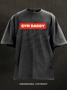 Gym Daddy Washed Gym Shirt Gym Basic Top