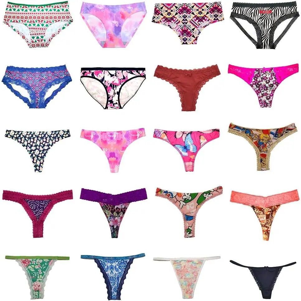 Women Underwear Variety of Panties Pack Lacy Thongs G-strings  Briefs Hipsters Bikinis Undies