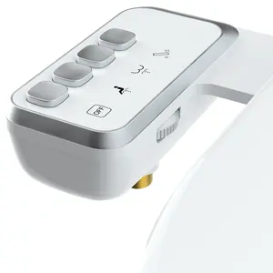 Bidet Attachment for Toilet, Non-Electric Dual Nozzle for Frontal & Rear Wash, Adjustable Water Pressure Control, Fresh Water Bidet Toilet Seat, Self Cleaning Water Sprayer