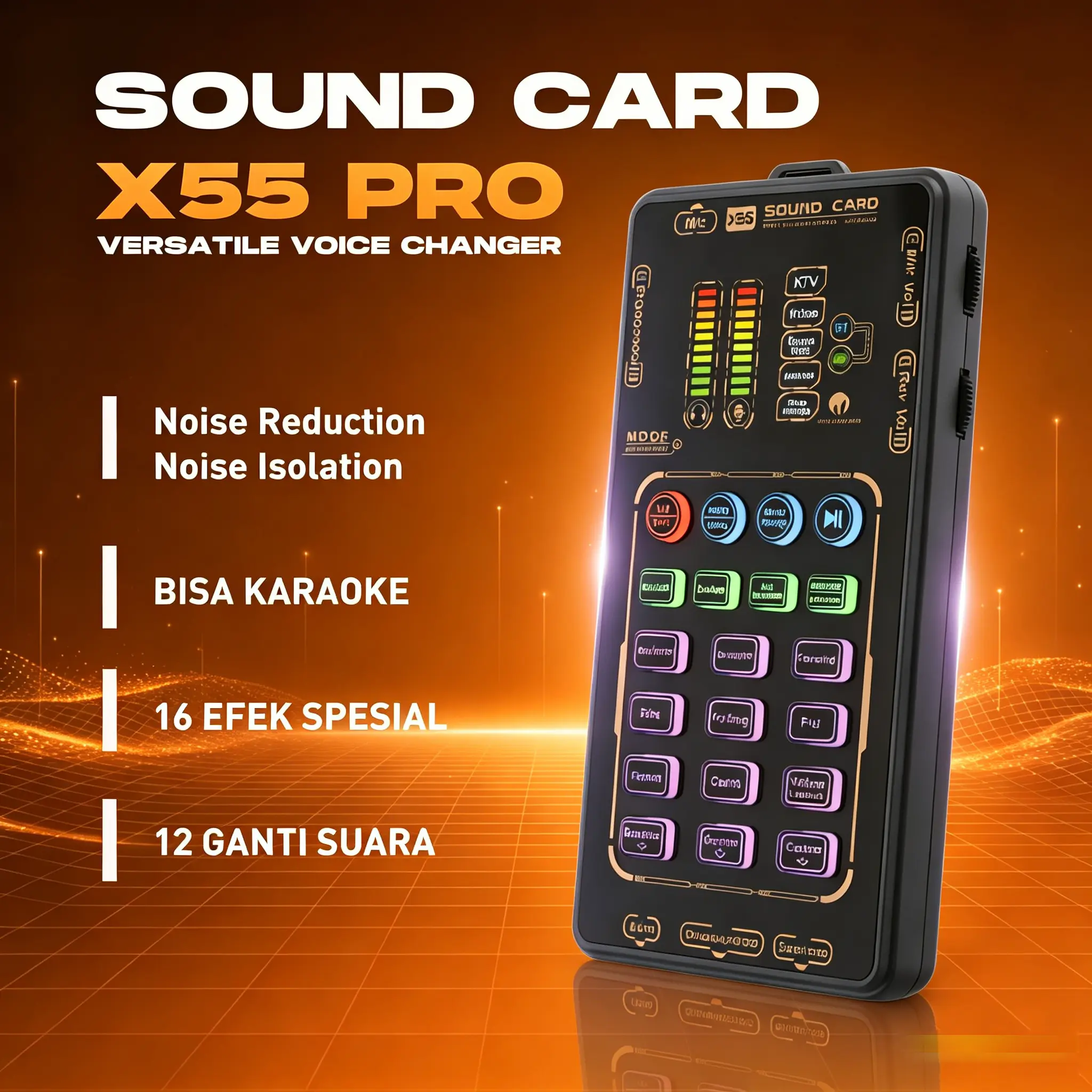 [DealsForYouDays] X55 Pro Wired Compact Handheld Live Streaming Sound Card Kit – Portable Audio Interface with Microphone Input, Compatible with PS5/PC/Android/iPhone Streaming, Unisex Gift, Credit Card Installment Supported