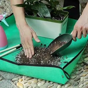 Repotting Mat for Indoor Plants, 26.8" X 26.8" Waterproof Succulent Potting Mat, Foldable Reusable Soil Change Mat Gardening Planting Mat - Gifts for Plant Lovers