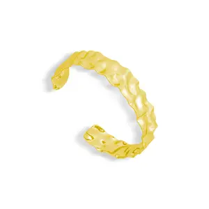 EVRY JEWELS Gold or Silver Plated Women's Kyoto Bangle Bracelet