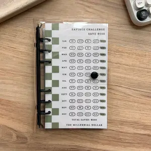 Yearly/Monthly $500 Savings Challenge Binder Bundle | Matcha