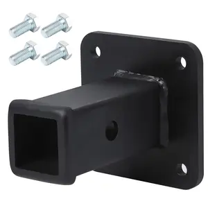 GARVEE Hitch Wall Mount, 20,000 Lbs Bolt-On Receiver Tube Adapter, 2 Inch Opening Hitch Receiver Plate Tube, Bumper Trailer Hitch Receiver, Universal Towever Hitch Extender