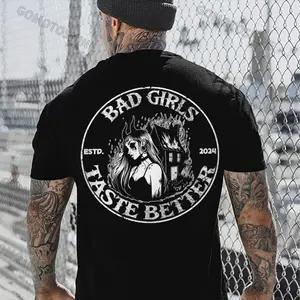 BAD GIRLS TASTE BETTER Gloomy Devil Girl Print Men's T-Shirt