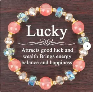 Lucky Wealth Attracting Energy Bracelet | Attract Good Luck & Prosperity, Balance Energy for Happiness Crystal Beaded