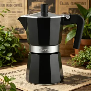 SIVAPHE Classic Italian Aluminum Moka Pot is suitable for use on gves, ceramic cooktops, and induction cooktops. Featuring a traditional design and manual operation, it is lightweight and portable, Perfect for making coffee at home, office, camping outdoo