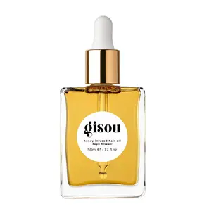 Limited time! Gisou Honey Infused Hair Oil - Hydrating & Frizz Control Treatment with Mirsalehi Honey, Adds Shine & Heat Protectant for All Hair Types, 1.7 Fl Oz