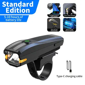 High Lumen Night Riding Outdoor Bike Light, LED Bicycle Headlight, USB Rechargeable, Bright Cycling Lamp, Ideal for Night Illumination