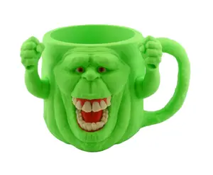Slimer Ice Cream Pint Holder with Spoon Holder | 3D Printed Ice Cream Cozy | Fits Standard 16 oz Ice Cream Pints | Handmade by Fusion Layer 3D