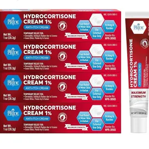 Medpride Hydro Cortisone Cream 1% OTC Bulk Pack of 4 X 1 Oz Anti-Itch Ointment for Rash Eczema Bug Bites Maximum Strength Soothing Power Skin Repair Moisturizers
