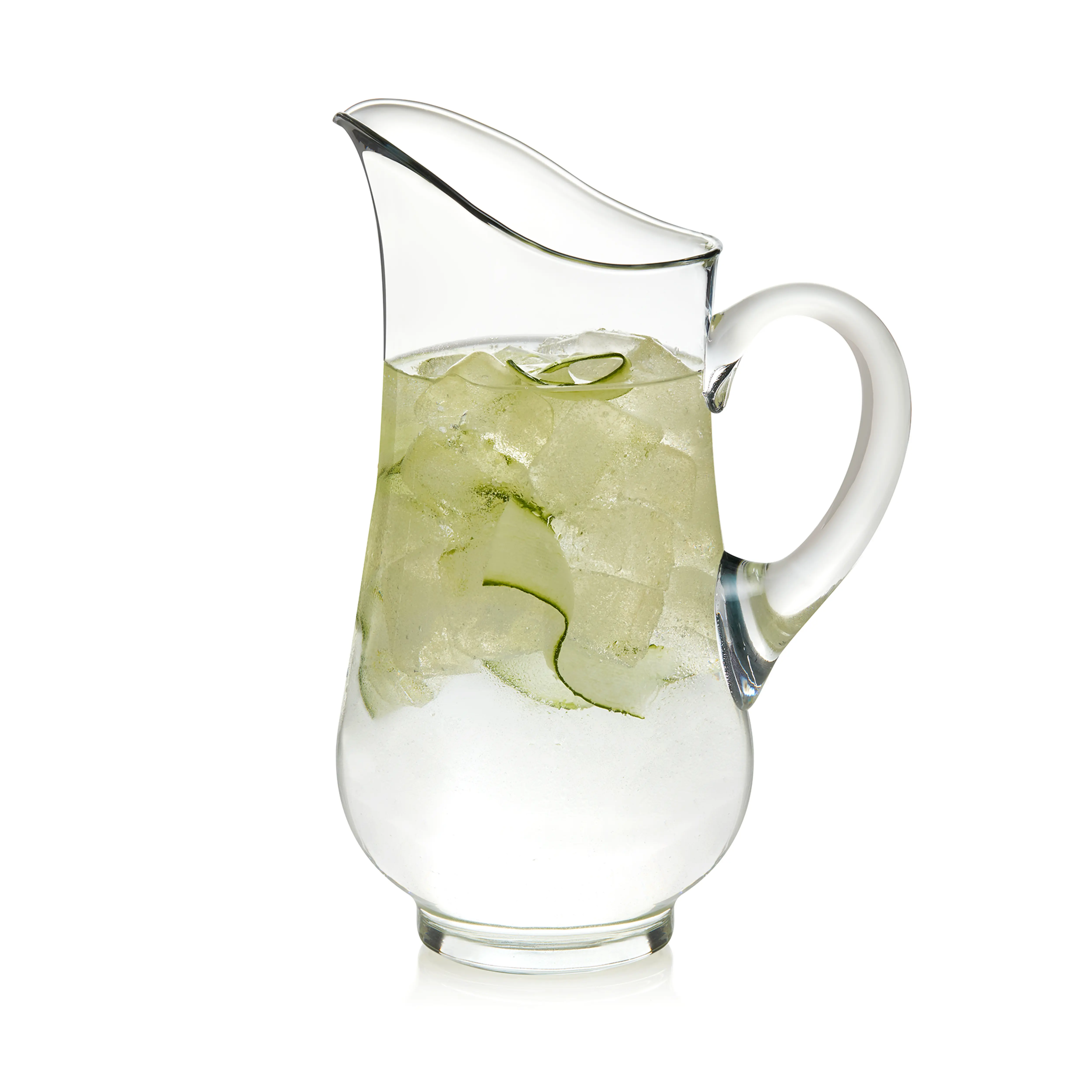 Libbey Atlantis Large Glass Pitcher, 73 Oz, Clear, Tall, Elegant Glass Pitcher with Handle, Modern Lemonade Jar for Water, Punch, Iced Tea, and More