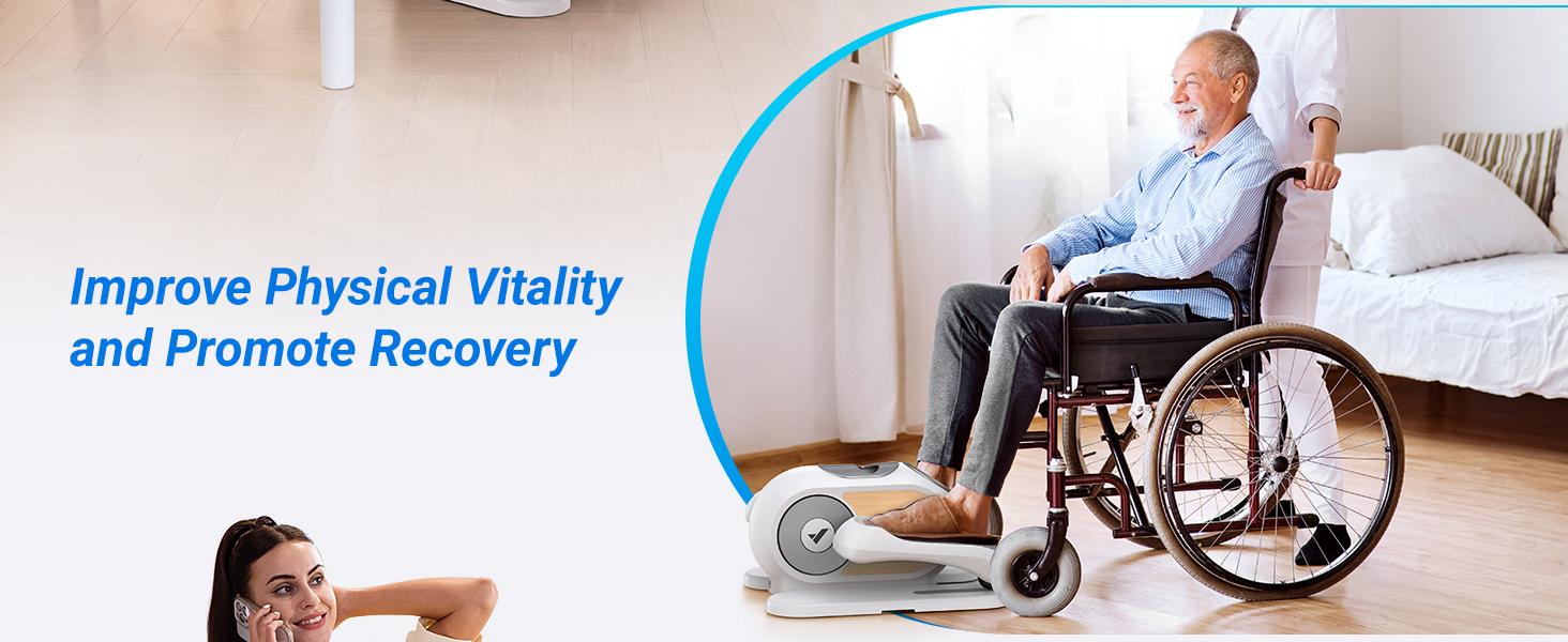 MERACH Under Desk Elliptical Machine Ellipse Leg Exerciser for Seniors 12 Adjustable Speed Quiet & Portable Seated Pedal Remote Control & Non-Slip Pad MERACH Under Desk Elliptical Machine Ellipse Leg Exerciser for Seniors 12 Adjustable Speed Quiet & Portable Seated Pedal Remote Control & Non-Slip Pad