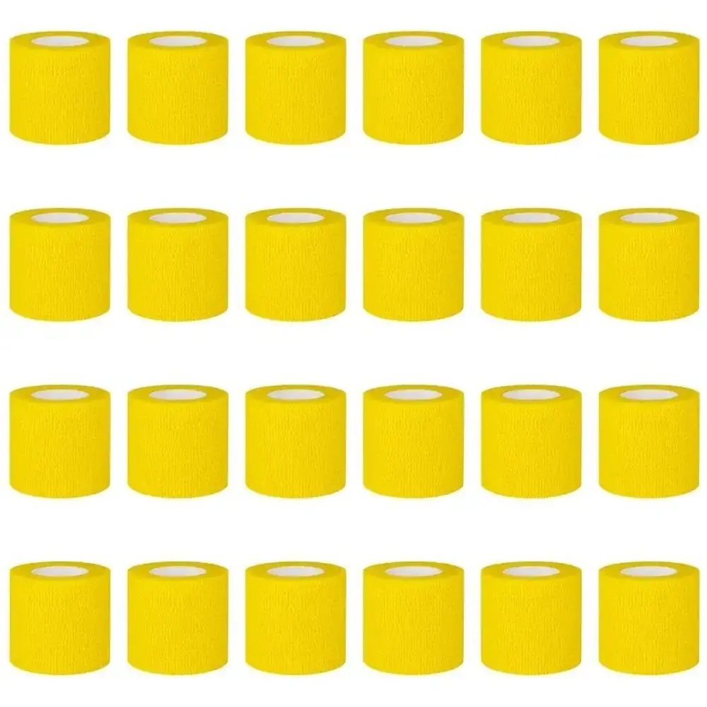Self-Stick Bandage Rolls, 24 Pack, 5cm X 4.5m, Elastic Sports Tape Socks, Ankle Support, Pet & Veterinary Compression, Athletic Tape For Sports, Wrist Tape, Wrist Tape Soccer