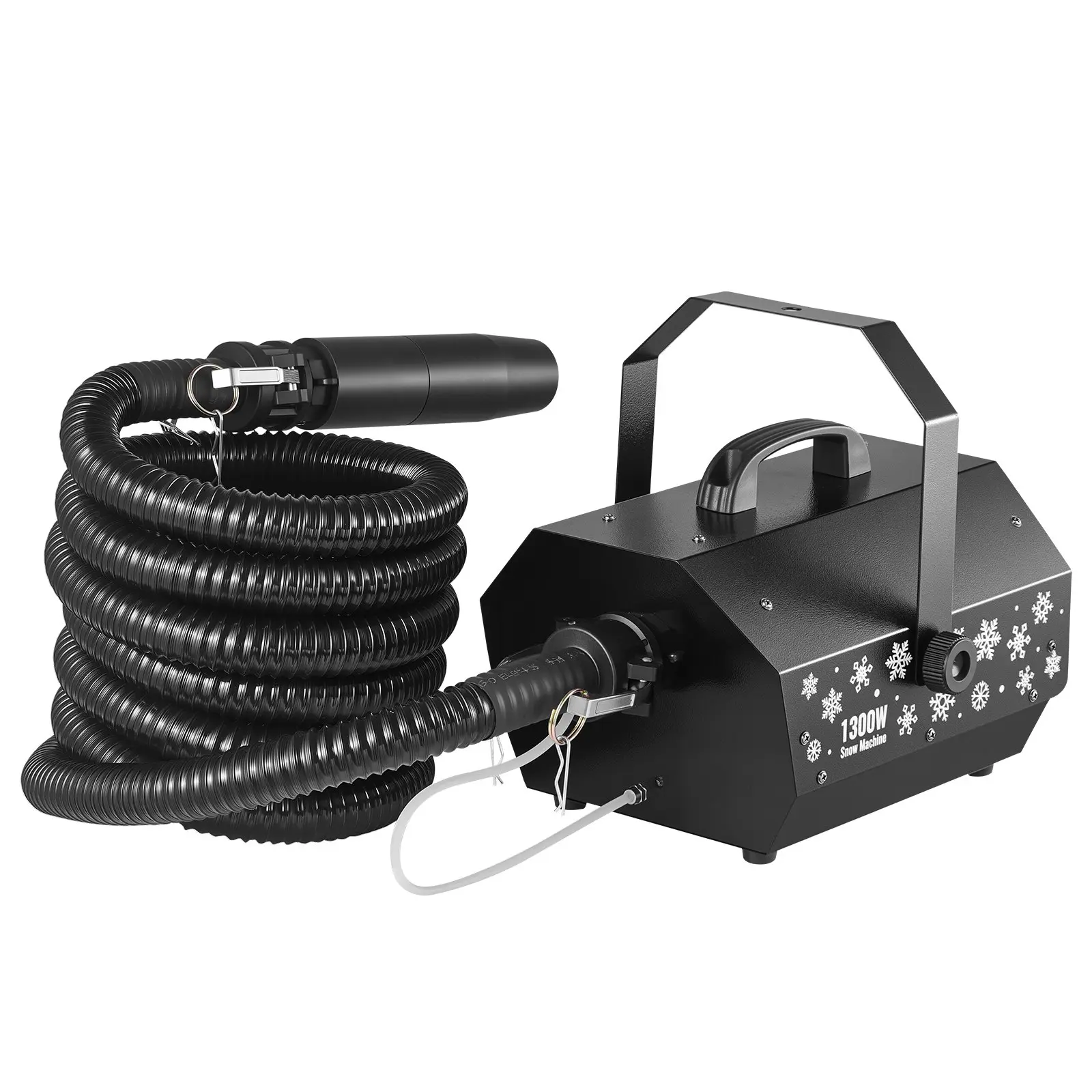 【DealsForYouDays】VEVOR 1300W Super Silent Snow Machine, Portable Wireless Remote Control Snowmaker, Indoor Outdoor Snowflake Maker for Xmas Party, Wedding Stages Decoration