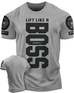 012. Lift Like A Boss Funny Motivational Workout Gym T-Shirt for Men