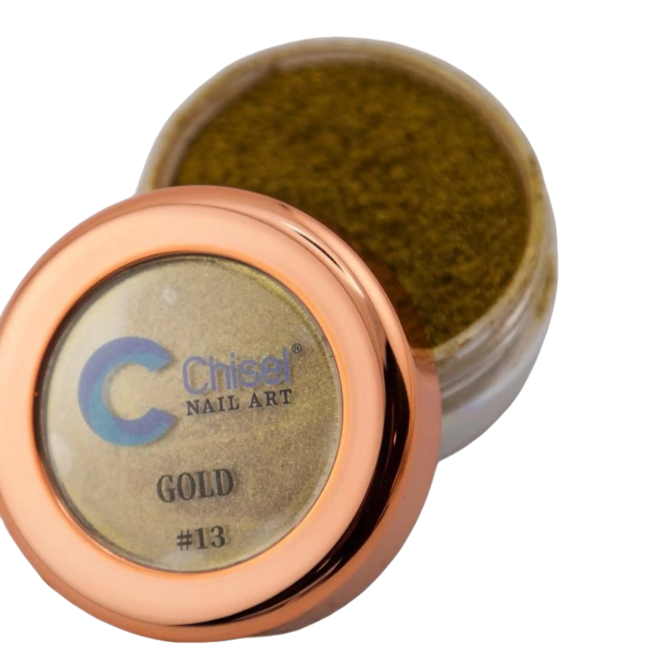 Chisel Nail Art Gold Chrome Nail Art DIY Tools with  gold shiny  Effect for Easy Application Glitter Shimmer