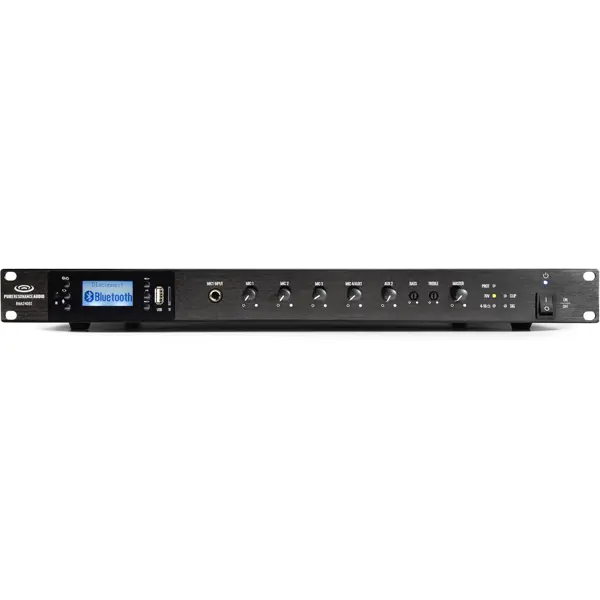Pure Resonance Audio RMA240BT 240W Rack Mount Mixer Amplifier with Bluetooth