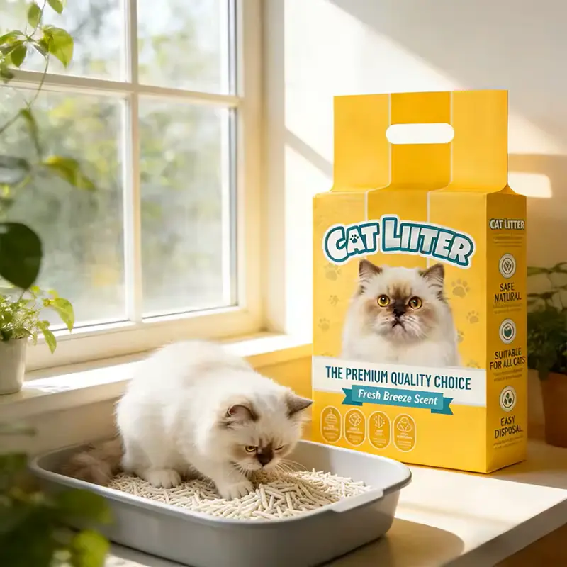 1.5mm 100% eco-friendly flushable TOFU cat litter