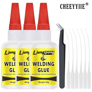 Welding High Strength Oily Glue, Super Adhesive Glue, Soldering Flux Strong Glue, Clear Glue, Craft Glue For Plastic, Wood, Ceramics, Metal, 50ml Soldering Agent 1/3/5/8pcs