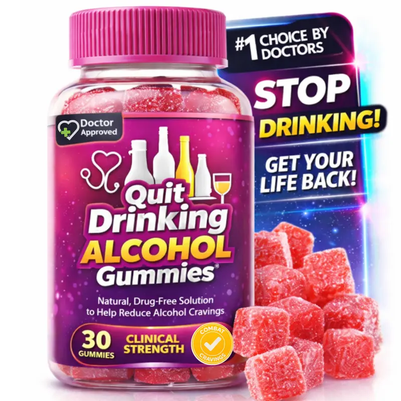 Craving Reducer Quit Alcohol Gummies – Supports Wellness, Liver Health & Daily Balance – Dietary Supplement for Overall Wellbeing