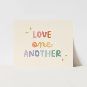 {Rainbow} Love One Another Art Print