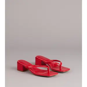 Easy Chic Thong Block Heels