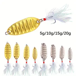 4pcs Metal Lure Flat Shake Mouth Bass Bass Pike Hard Bait Fake Fish Lures, Fishing Accessories for Anglers, Topwater Fishing Lure