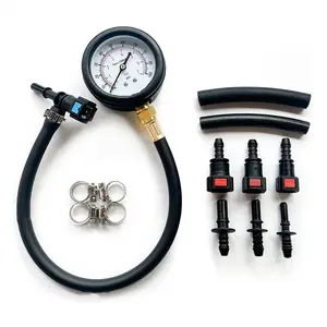 Fuel Pressure Test Kit Fuel Pressure Gauge Fuel Injection Pump Pressure Tester Gauge Kit for Car, Motorcycle, Truck
