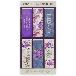 Scripture Bookmark Set for Women: Be Still and Know - Psalm 46:10 Inspirational  Rose   Verse Pagemarker Set of 6 for Bibles and Books, Size 2.3" x 0.8"