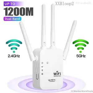 WiFi Extender 2025, 1200Mbps Dual Band (5GHz/2.4GHz) Signal Booster, Covers 10,000 sq.ft & 50 Devices, Repeater with Ethernet Port for Home, GiftsCCMasterMarkToolsCCVistaShop21XXBloop210