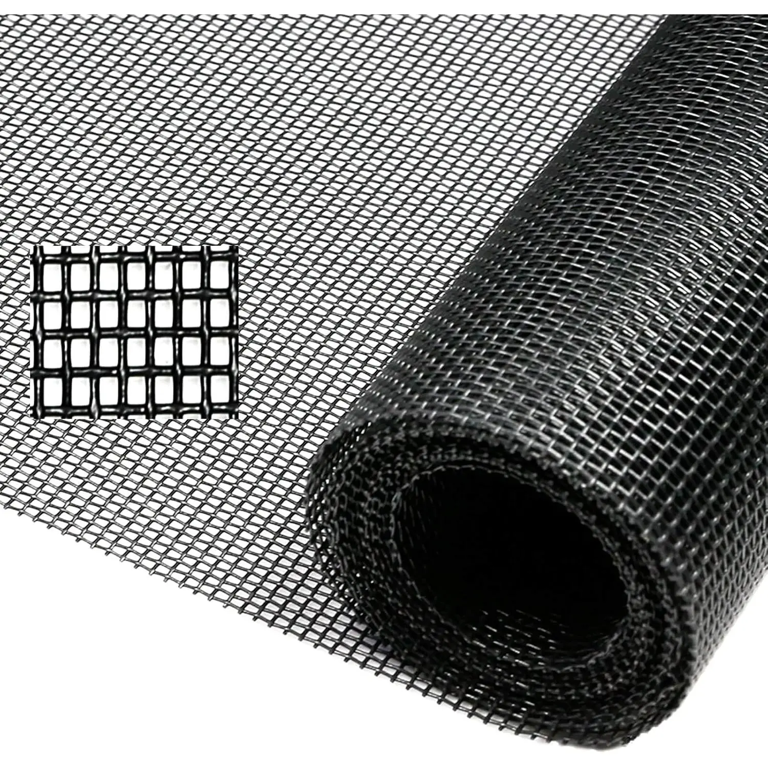 Pet Proof Window Screen Replacement, 39" x 100" Upgraded Thicken Charcoal Fiberglass Mesh for Sliding Pet Screen Door Repair Kit - Screen Door Protector for Dogs Patio Screen mesh