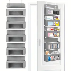5-Tier Hanging Storage Box, Door-Back Dorm Organizer, Compartment, Large Capacity, Halloween & Christmas Gift, Ghost Theme, Durable Material