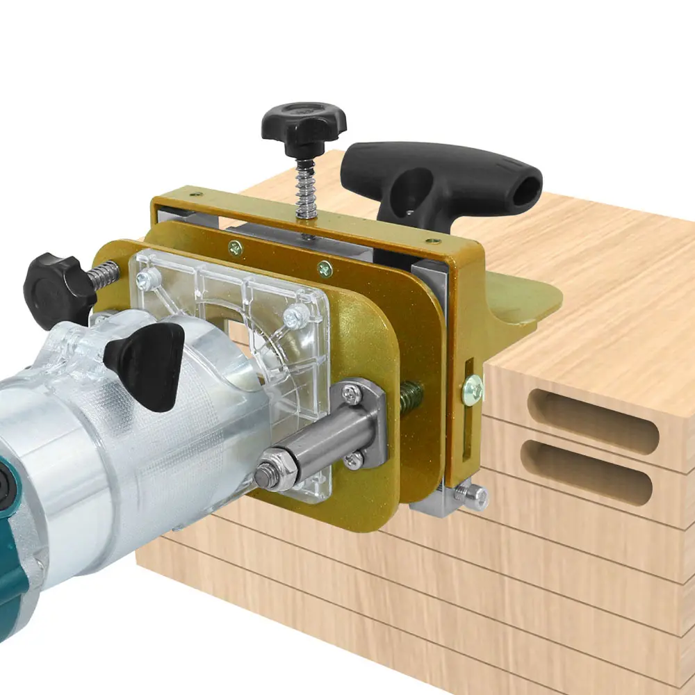 Aluminum alloy slotted adjustable positioning locator - mortise and tenon joint fixture for engraving and milling machines, a compact and easy-to-use mortise and tenon joint fixture for wooden tools Clamp with Thread
