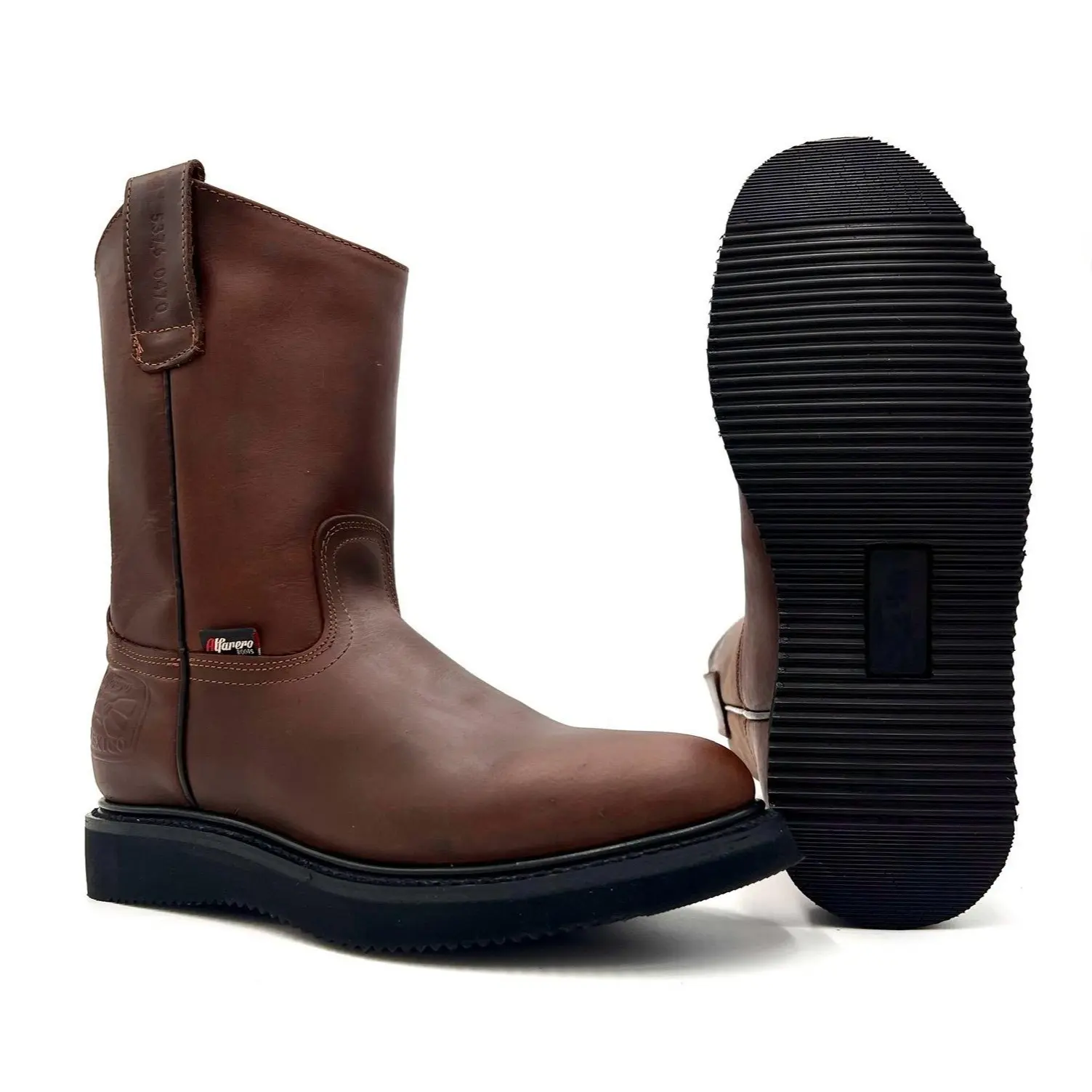 Silver Bull Roofing Work Boot Wedge Sole No Heel Leather Goodyear Welt SB-700 Brown Copper Black Sole Footwear Walking Shoes Comfort Waterproof Work Boot Safety Sneakers