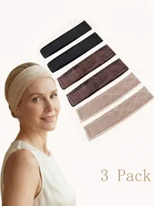 Premium Velvet Wig Grip Headband, Comfortable Non-Slip Hair Securing Band, for Wigs, Hats, Scarves, Cosplay, 3 Pack, Headband Set, Adjustable Headband