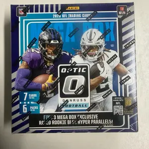 (1) - Optic 2025 NFL Trading Cards Mega Box 6 Packs 7 Cards per Pack Exclusive Rookie Blue  Hyper Parallels