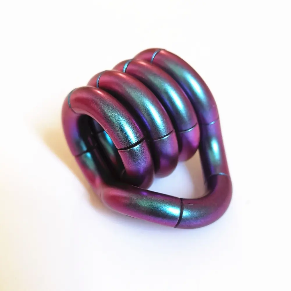 Edc Focus Training Color Changing Steel Twisting Toy, Relieves Anxiety, Anxiety Fidgets, Improves Attention Deficit, Relaxing Finger Wrapping Game, Stress Relief Fidget, Stress Relief Gadgets, Stress Relief Tools