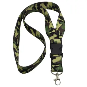 Camo Lanyards - Dye-Sublimated Polyester Webbing, Fade-Resistant Prints, Durable Stitching, Strong Hardware, Woodland, Digital, Duckblind, Pink Camo Options
