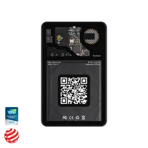 AirCard Bluetooth Wallet Tracker - Finder with Find My Network Compatibility and Business Card Feature; NFC/QR Code - 0.09in Slim