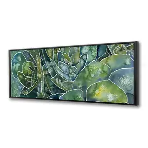 Begin Home Decor C1FC2060D4X5MQ 20 x 60 in. Abstract Succulents - Bathroom Hygge Framed Canvas Decor