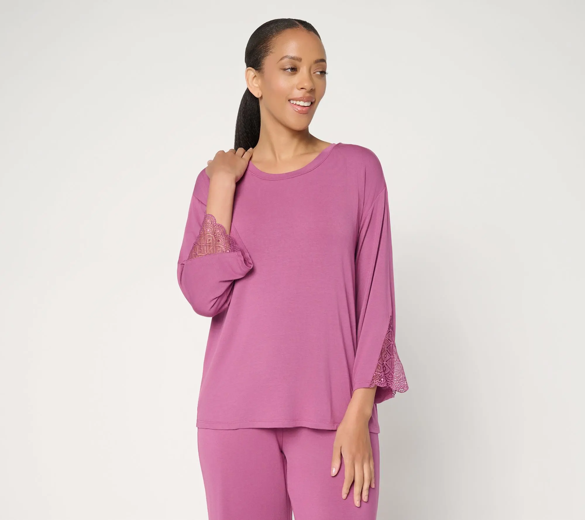 Modern Soul x Anybody Soothing Jersey Top w/ Lace and Support System