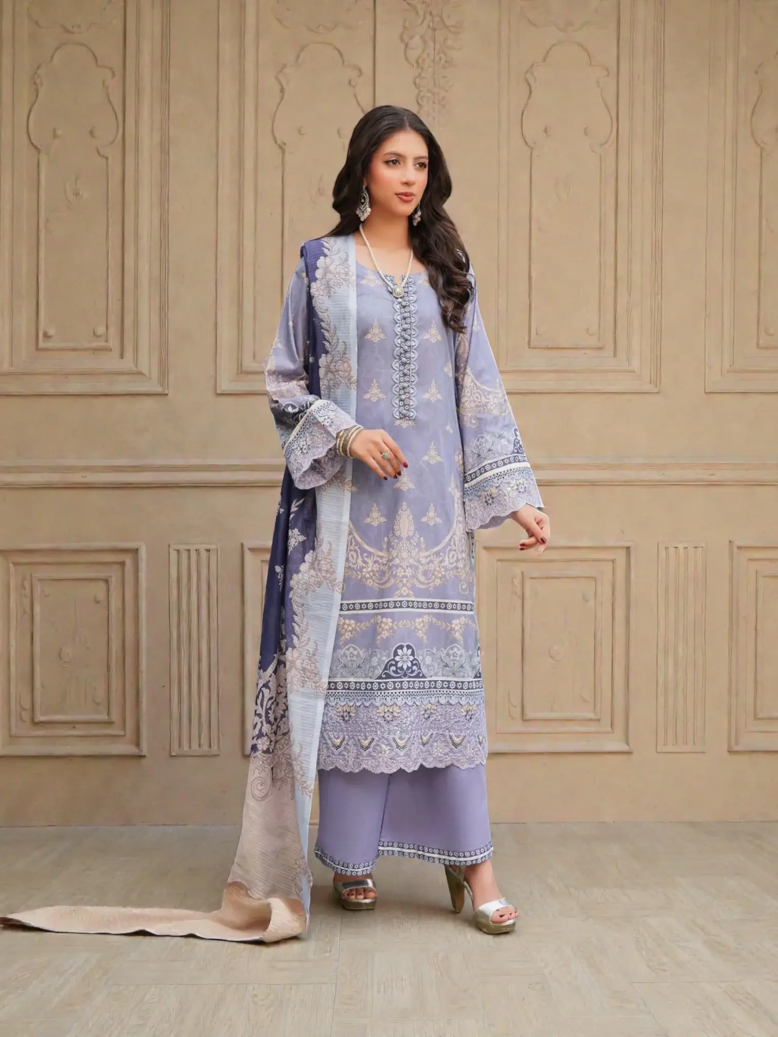 Traditional Pakistani Cotton Salwar Kameez, Cultural Wear for Women