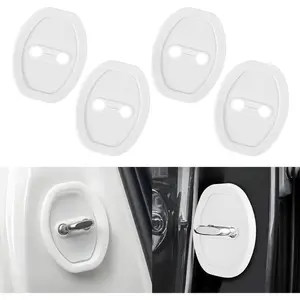 4pcs Silicone Door Latch Protective Cover Shock Absorbing Car Door Lock Guard for Vehicle Locks Easy Installation